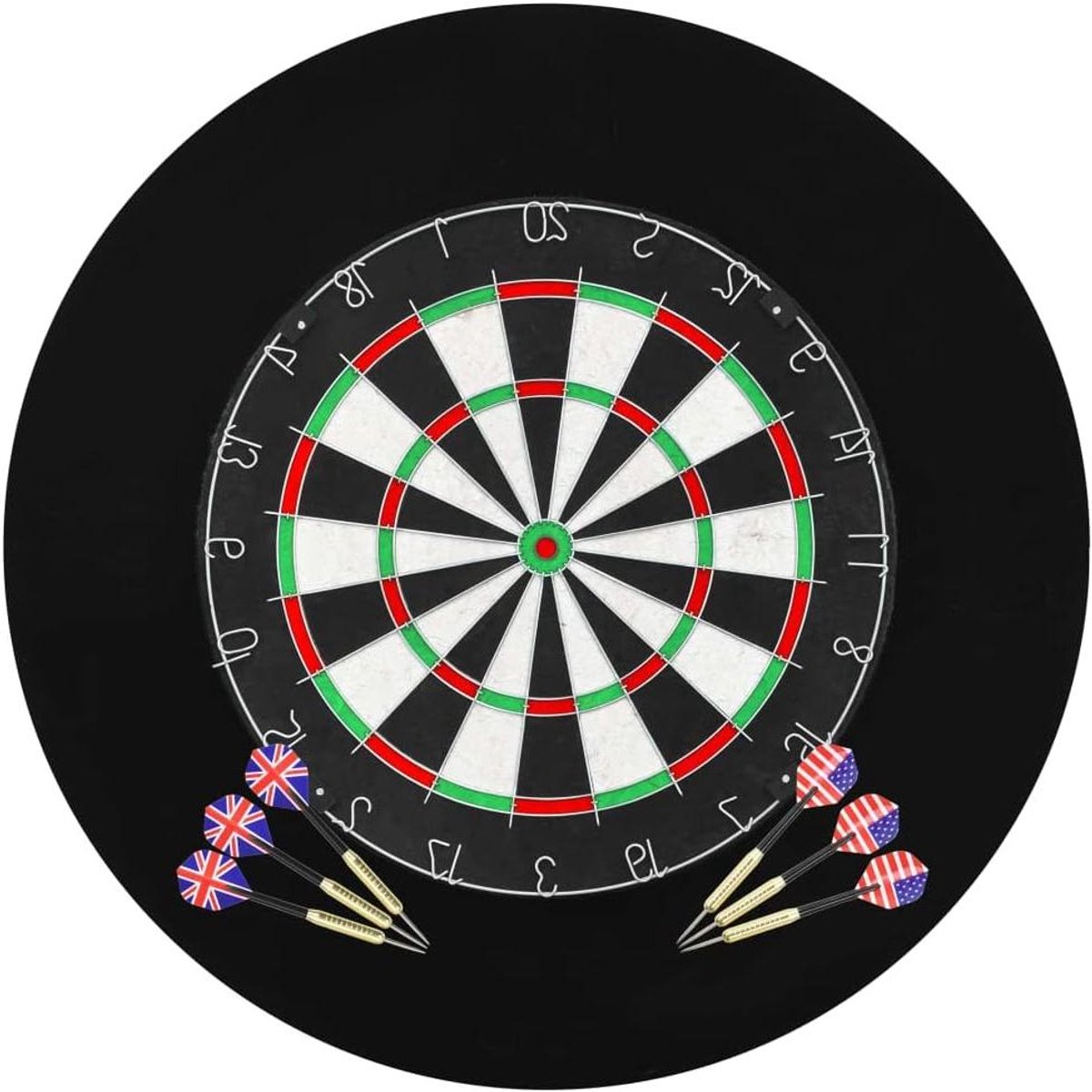 Dartspel Set - Pijltjesbord Spel - Wedstrijd Spelen - Hoge Kwaliteit Sisal - 45 cm Diameter - Multi
