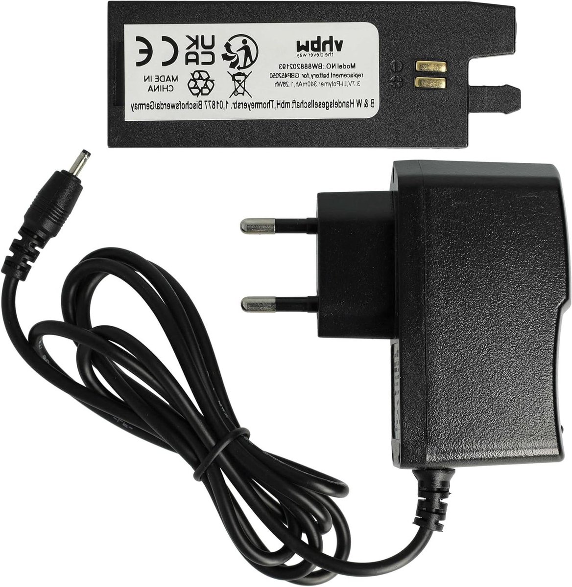 Oplaadset - Batterij en Lader - Stemapparaat Opladen - Complete Set - 2 Stuks - Zwart