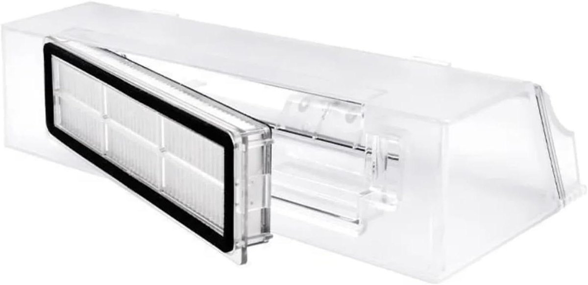 Stofzuiger Stofbox - Reserveonderdeel Container - Robotstofzuiger Onderhoud - Afgedichte Stofopvang - 21.2 x 9.3 x 5 cm - Transparant