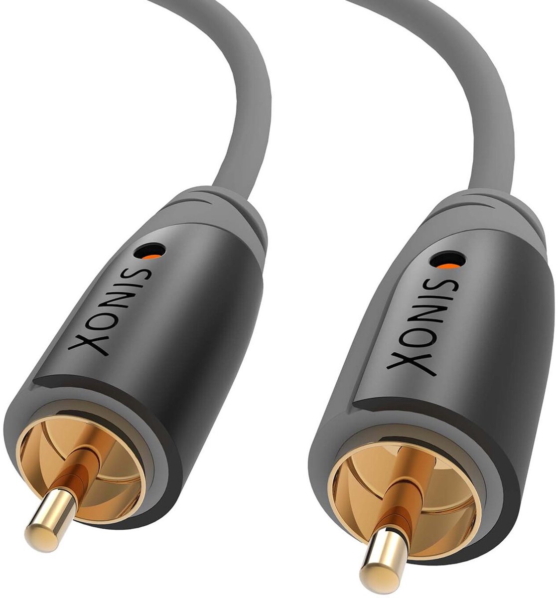 Sinox 2.0m RCA - RCA M/M audio kabel 2 m Grijs