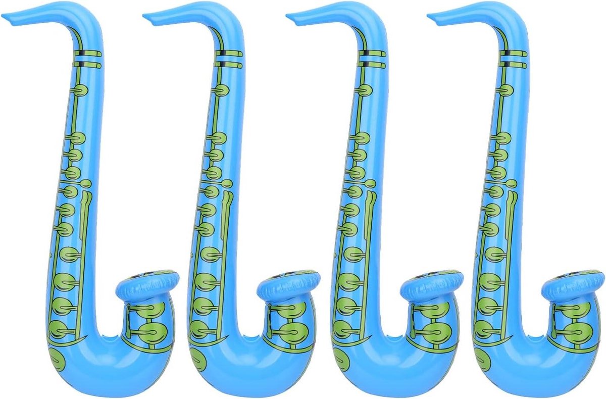Opblaasbare Gitaar - Saxofoon Speelgoed - Feestdecoratie - Eenvoudig te gebruiken - 75 cm - Blauw
