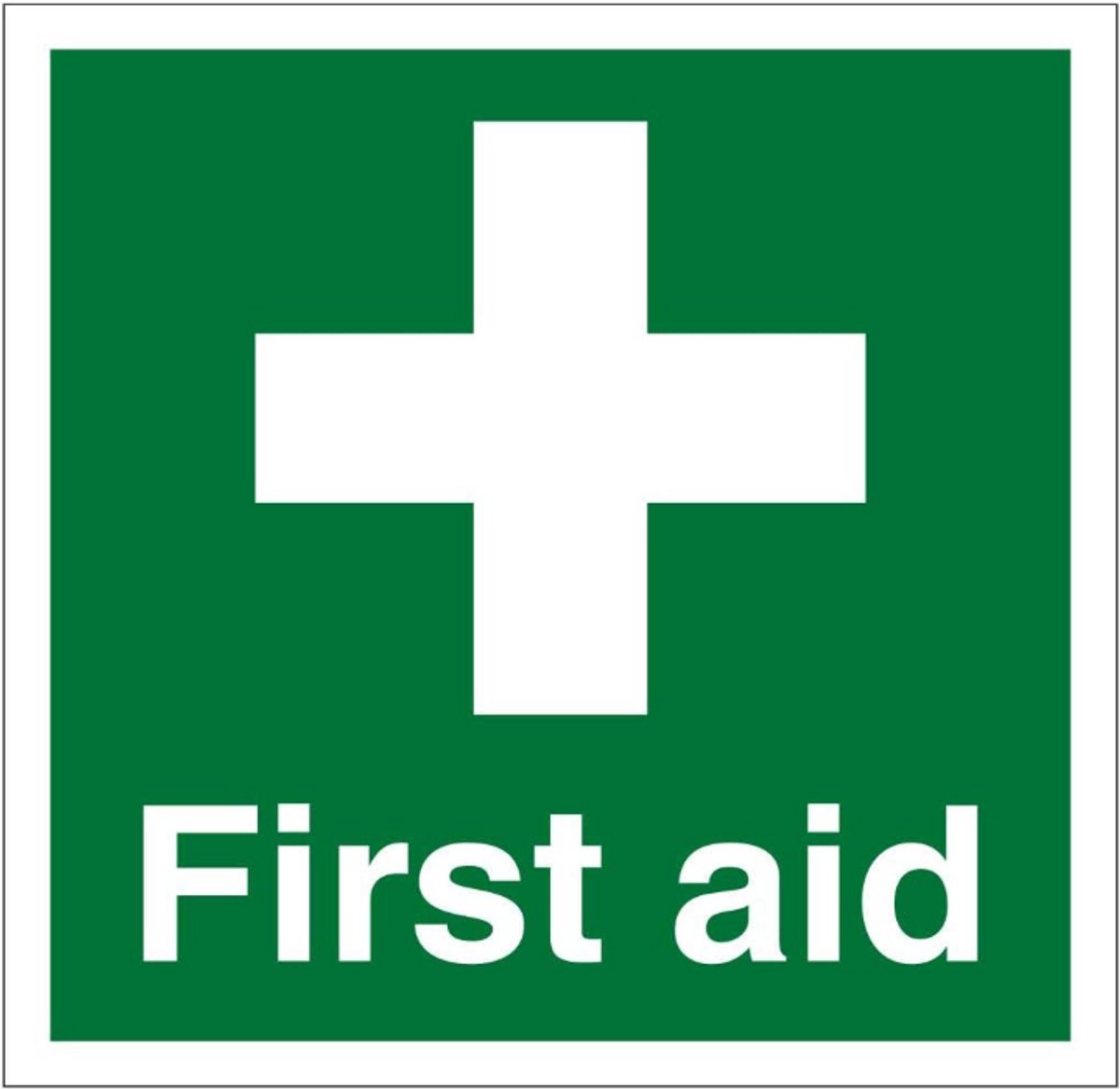 Fardmell EHBO Sticker Groen – First Aid Aanduidingssticker – Zelfklevend Veiligheidsbord – Waterbestendig Vinyl – Voor Verbanddoos en EHBO-Koffer