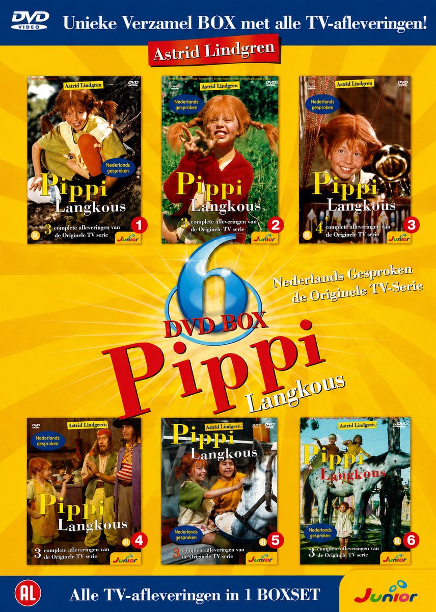 Pippi Langkous Unieke Verzamel Box met alle TV-afleveringen!