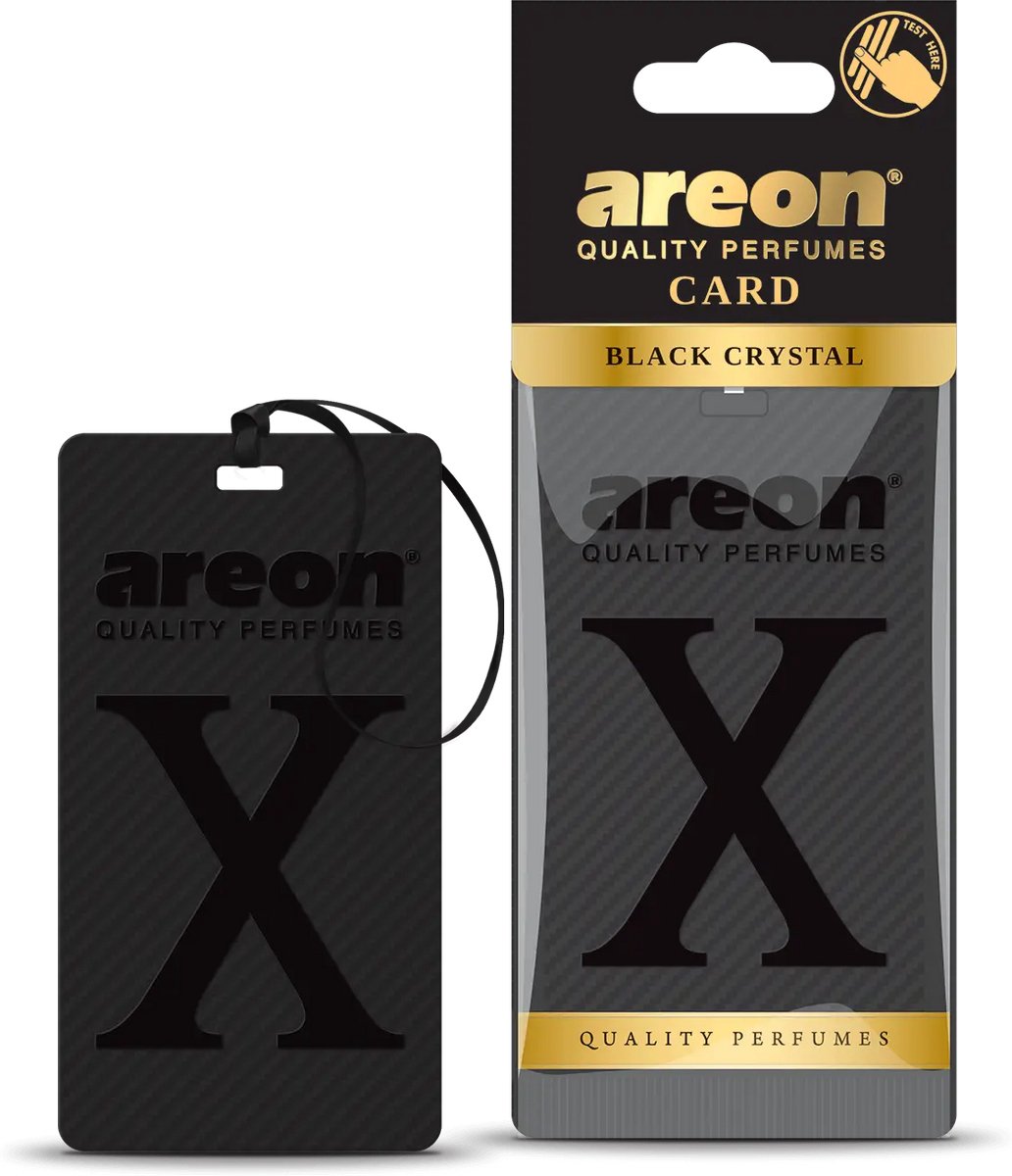 Areon Black Crystal Silicone Air Freshener – Non-Paper Car Fragrance – Long Lasting Luxury Scent – Auto, Home & Office
