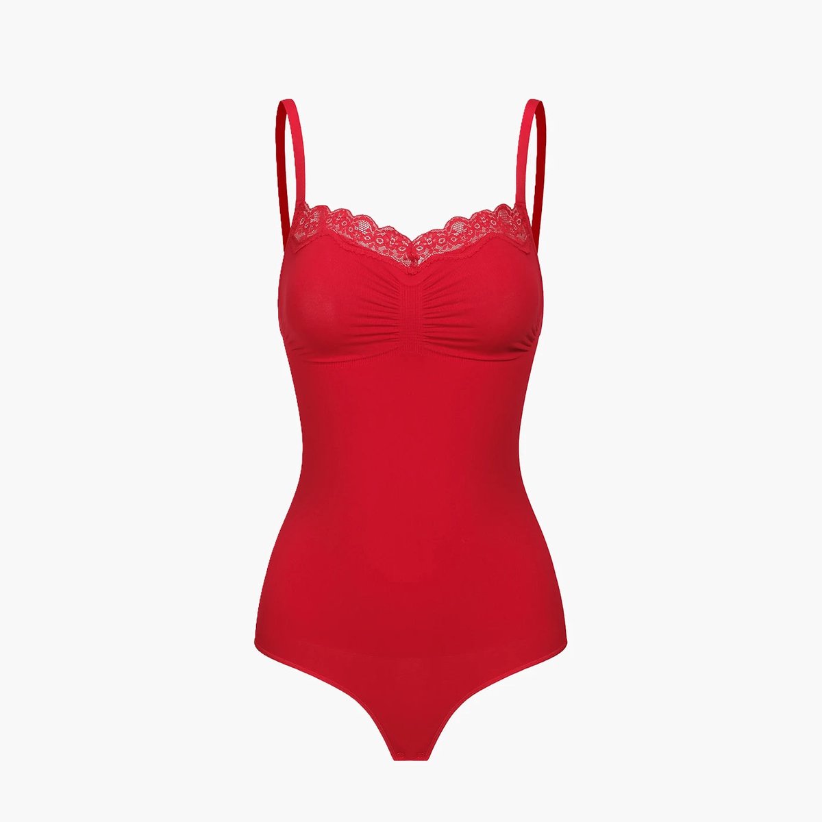 cfab - Corrigerende bodysuit met kant - Bruin - XS - Corrigerende Body - Naadlos - corrigerend ondergoed dames