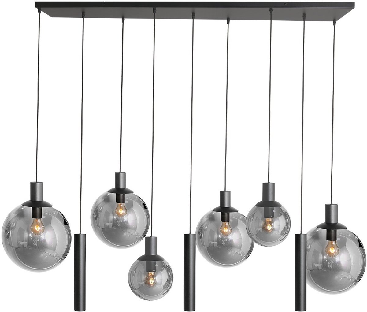 Steinhauer Hanglamp Bollique L 140cm B 25cm 9 Lichts 3798 Zwart