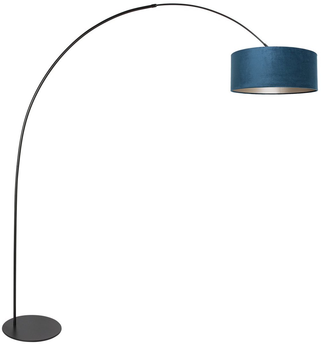 Anne Lighting - vloerlamp - Curve - blauw zwart - metaal - booglamp - E27 - 4271ZW