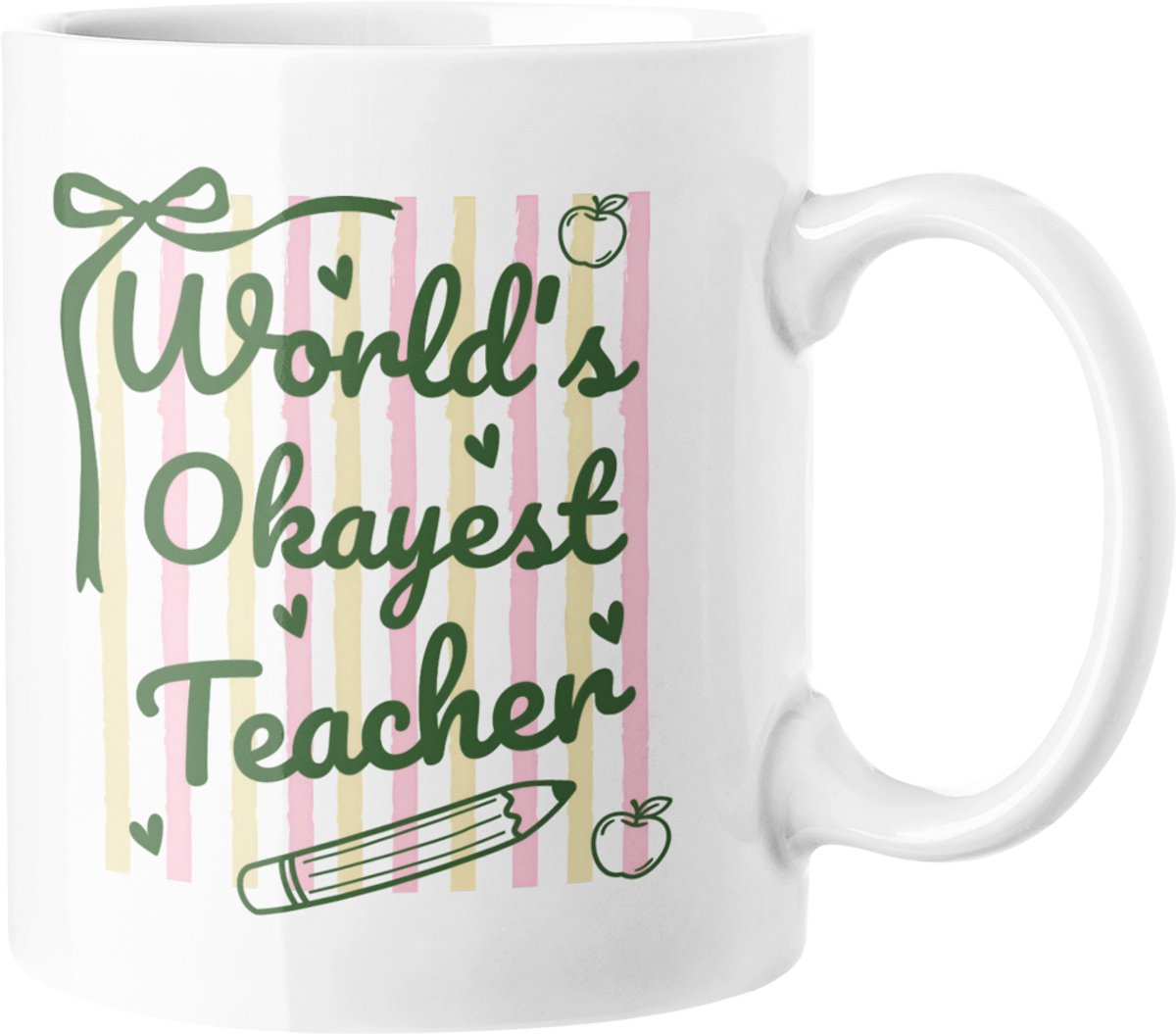 Werelds 'Oke Docent' Koffiemok, Grappig Cadeau Voor Leraren, Beste Onderwijzer Beker