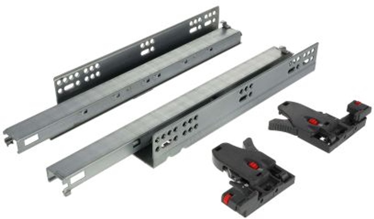 Ladegeleider bodemmontage - 400mm - Push-to-open - 35kg