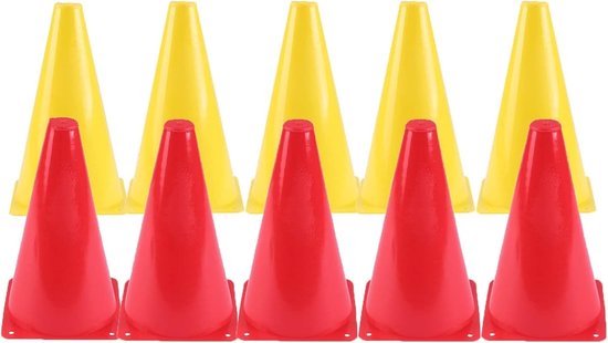 Sport Trainingscones - Markeer Kegels - Agility Training - Duurzaam Flexibel Plastic - Set van 10 - Meerdere Kleuren — afbeelding 5
