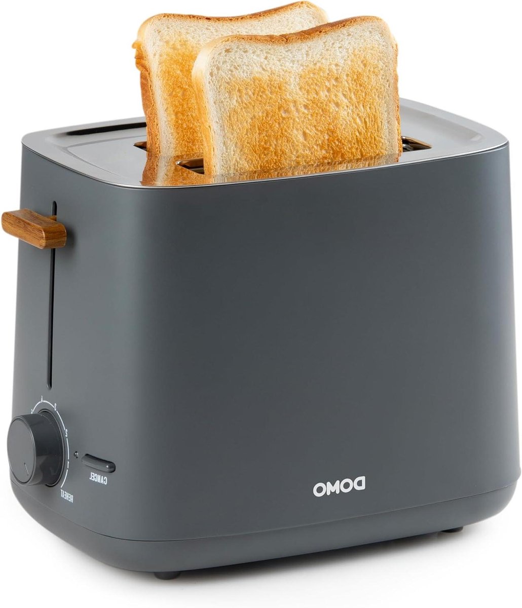 Broodrooster - Toast Apparaat - Ontbijt Maken - Automatische Centrering - 2 Sleuven - Mat Grijs