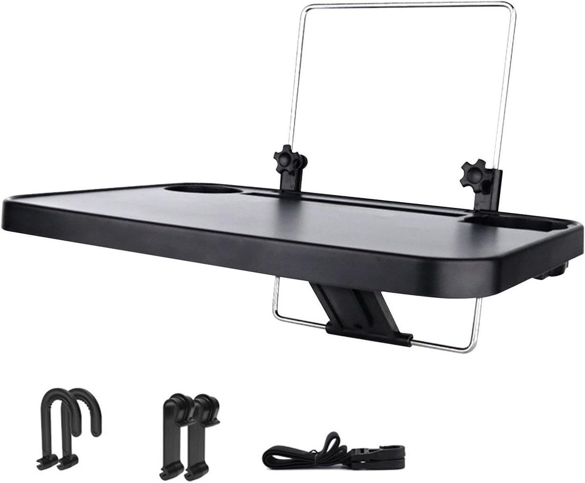 Autotafel - Stuurtafel Lade - Eten en Werken - Opvouwbaar Ontwerp - 35.5 x 27.5 cm - Zwart