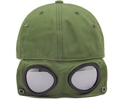 Baseballpet, pilotenpet met bril, hiphop sport snapback pet