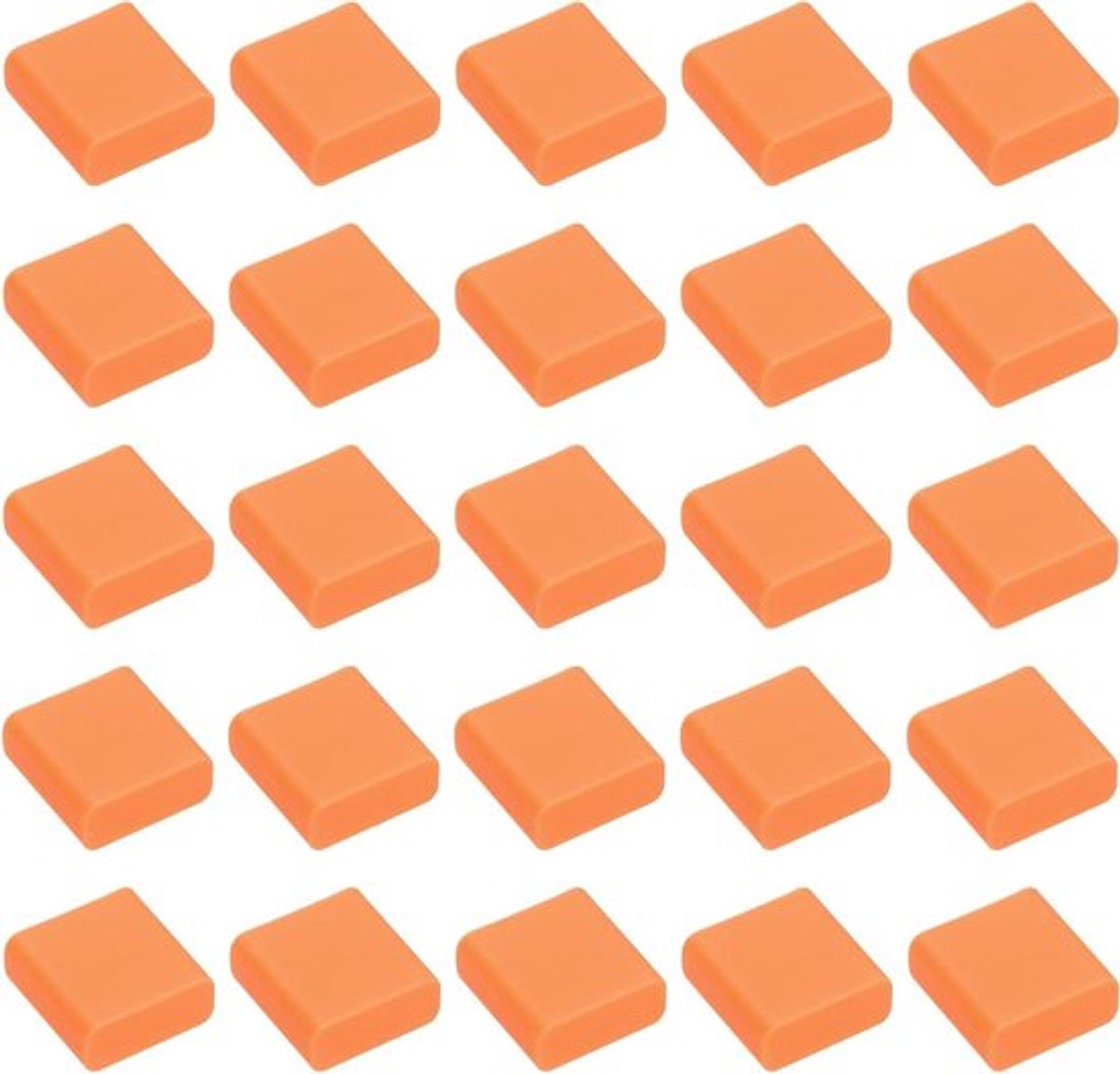 Siliconen USB Poort Plug Cover Set van 60 stuks, Stofdicht, Oranje.
