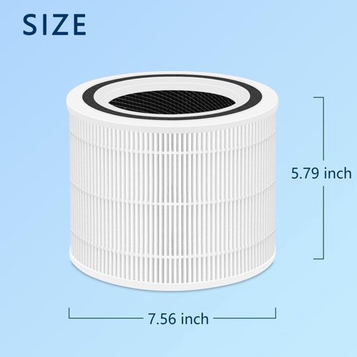 True HEPA-filtervervanging voor luchtreiniger - 3-in-1 - actieve kool - 2-pack – foto 3