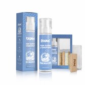 Pooms 4in1 Sneaker Schoonmaak Set + Foam Cleaner 250ml - Schoenen Onderhoud Set - 4-in-1 Cleaning Kit - Schoenen Reinigen Zonder Water - Voor Leer, Mesh, Suède en Canvas - Inclusief Navulling