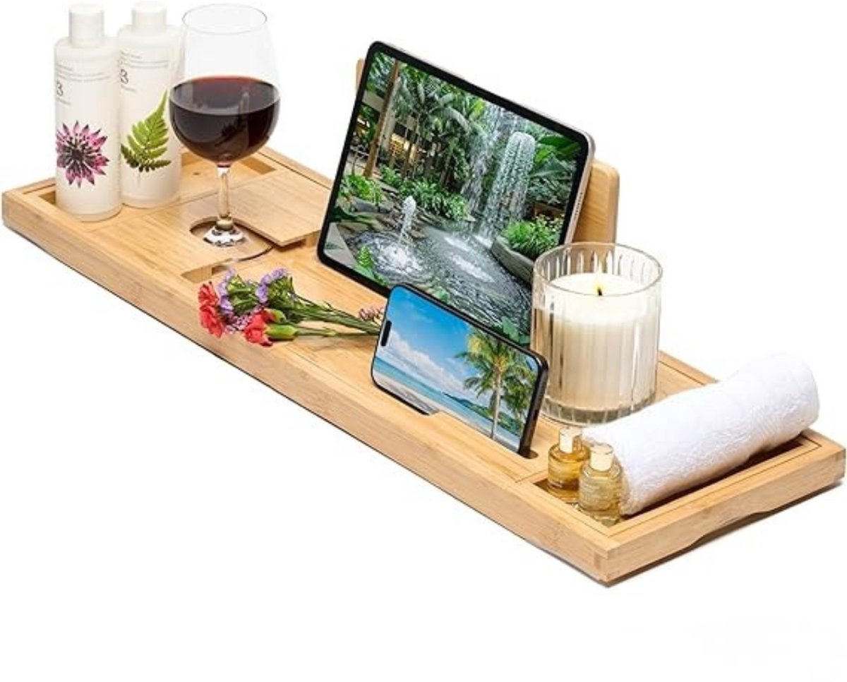 RWB® Badplank Voor In Bad - Badplank - Badrek - Bamboe - 22cm x 36cm x 7cm