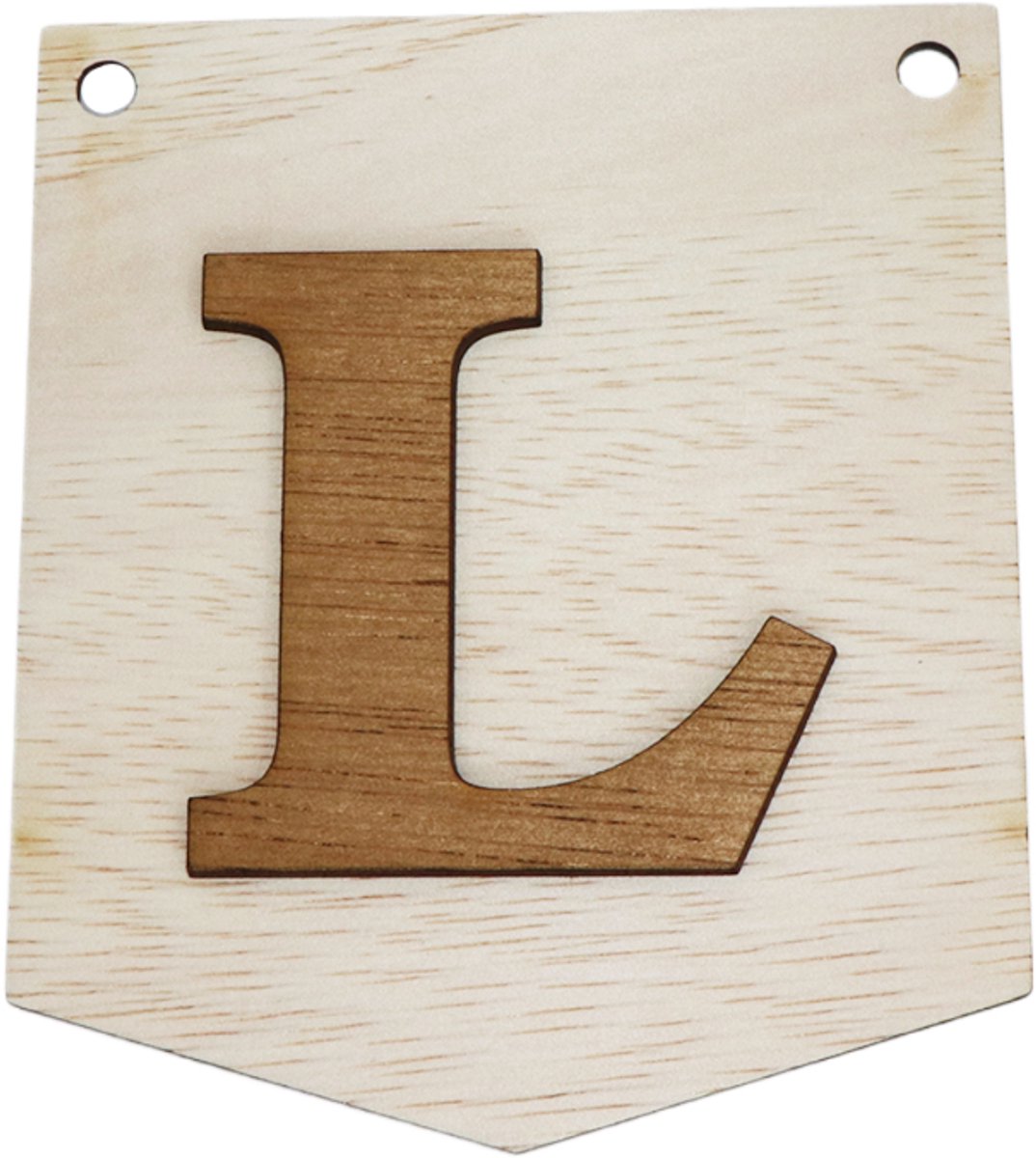 3D Houten Letter L – Gepersonaliseerde Slingers & Vlaggenlijnen Zelf Samenstellen | Duurzame Decoratie