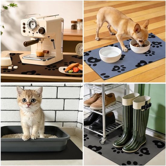 Absorberende Voer Mat voor Honden en Katten 40x60cm, Waterdicht en Antislip, Ideaal voor Eten en Drinkbakken, Vlekbestendig en Sneldrogend — afbeelding 3