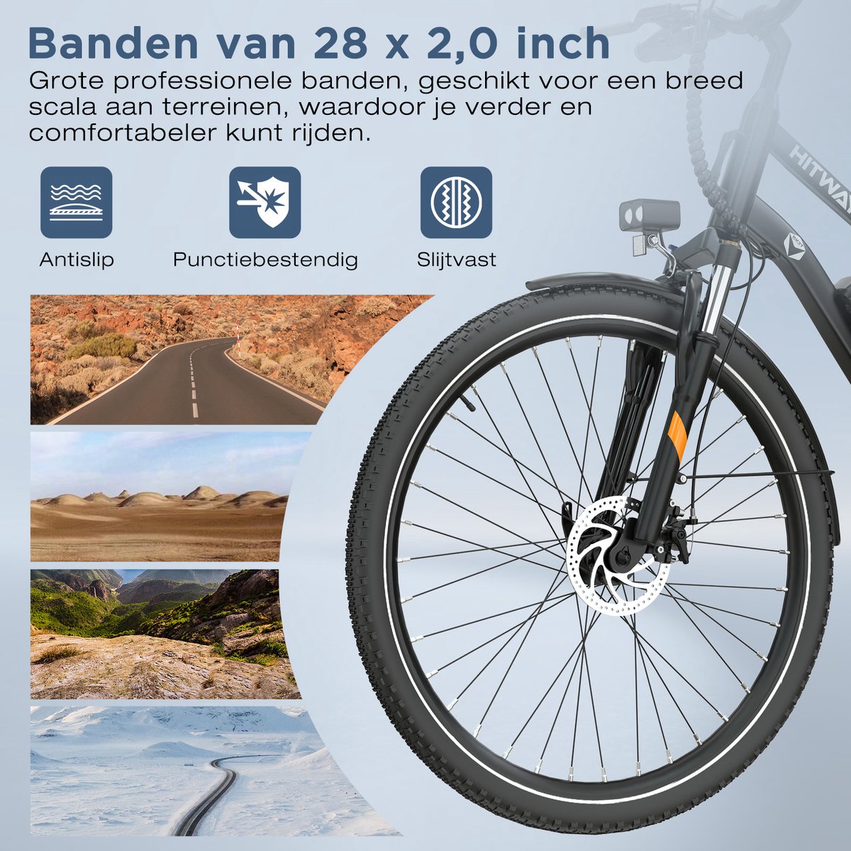 Hitway BK8SL - Elektrische Stadsfiets thumbnail 5