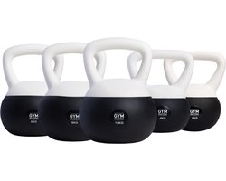 Gym Masters Zachte Kettlebell Set 2 kg + 4 kg + 6 kg + 8 kg + 10 kg (5 stuks) – Voor veilig krachttrainen thuis- Veilig en effectief trainen - Ideaal voor thuis en sportschool