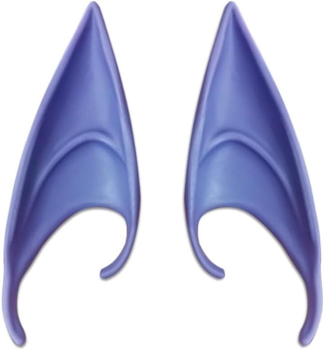 Zachte Elf Oren voor Cosplay en Feestjes, Fantasy Accessoire voor Halloween en Carnaval, 12 cm, Paars Blauw