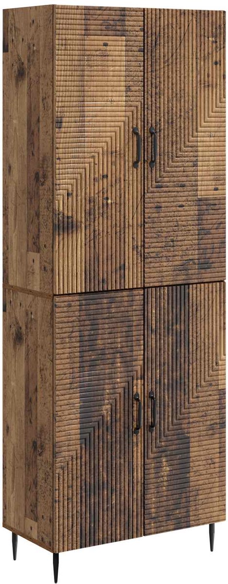 vidaXL - Kast - Set - 2 - st - Bewerkt - hout