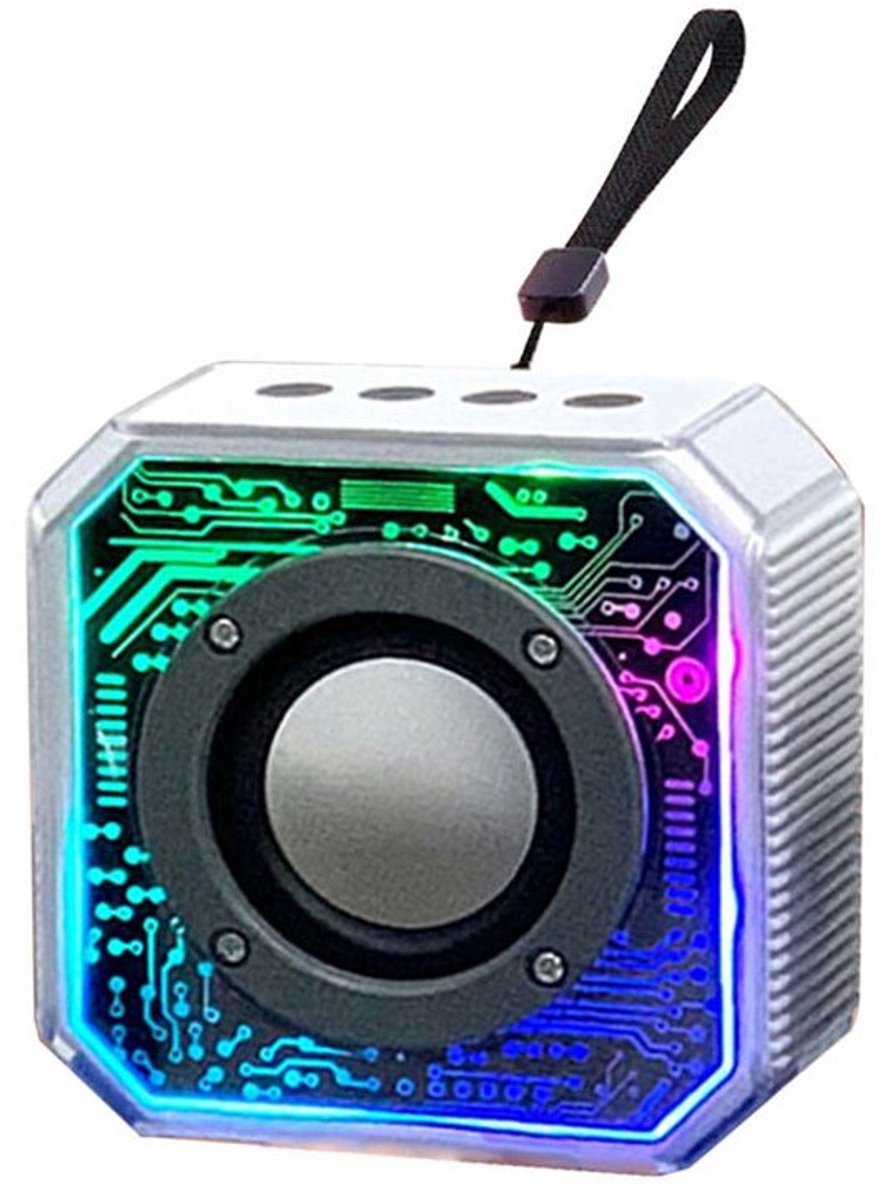 Mechanische transparante RGB-luidspreker, draagbare buitenlamp, kleine witte luidspreker