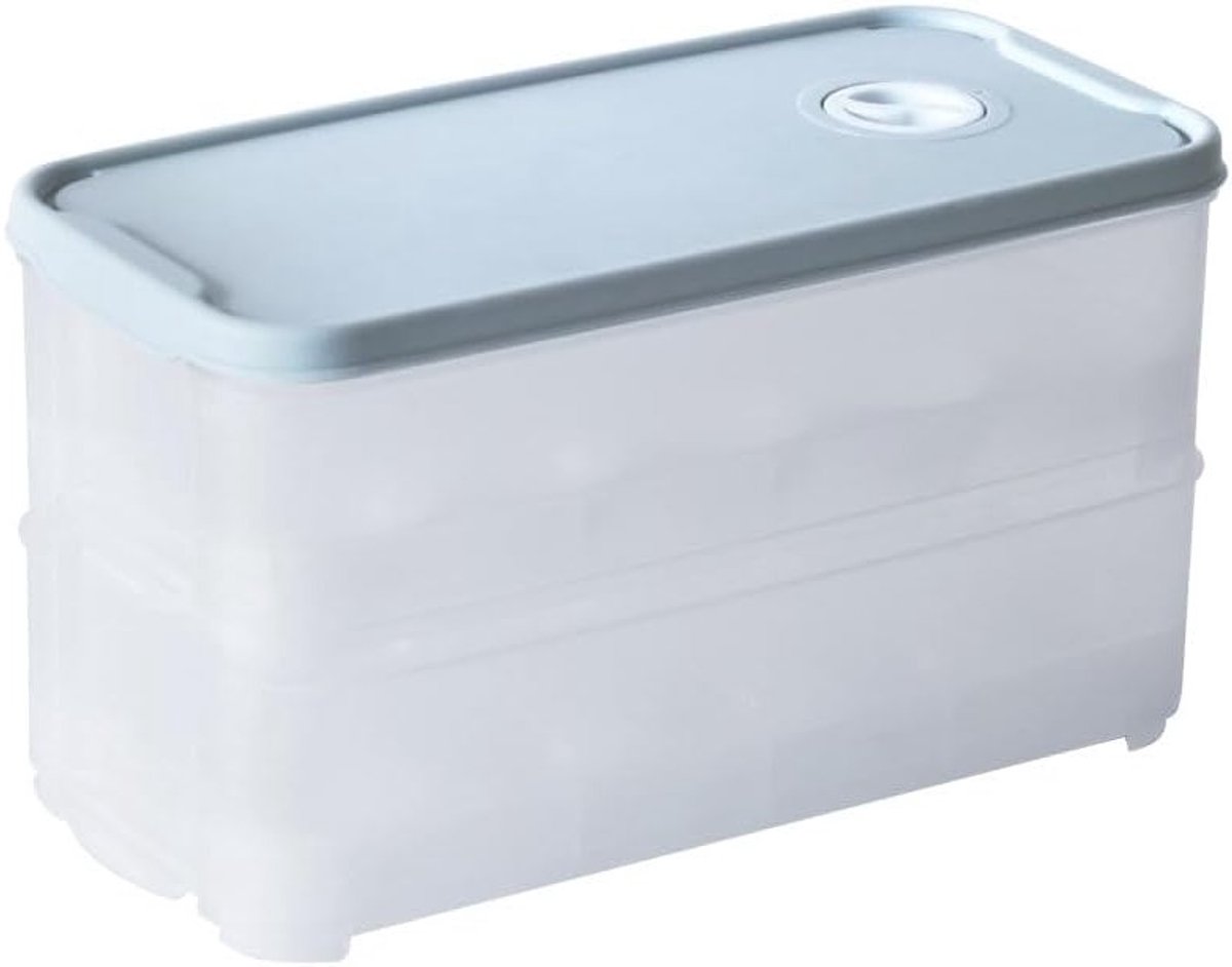 Stapelen Eieren Doos voor Koelkast en Vervoer, 20 Eieren, 2 Lagen, Plastic, Afmetingen 24,5 x 13,3 x 12 cm, Vaatwasserbestendig, Ideaal voor Versheid en Organisatie