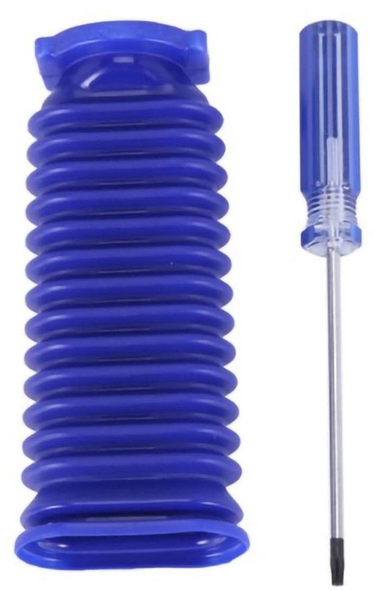 Dailygoods - Dailygoody - Reserveslangbuis - Stofzuiger accessoires - Zacht pluche - Blauw - Reserveonderdeel voor Dyson V7 V8 V10 V11 - Slang en schroeve...