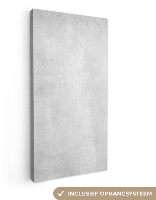 Canvas schilderij 40x80 cm - Wanddecoratie Beton - Grijs - Cement - Industrieel - Structuur - Muurdecoratie woonkamer - Slaapkamer decoratie - Kamer accessoires - Schilderijen op canvas