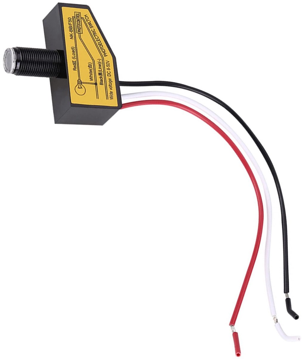 Dailygoods - Dailygoody - Mini Licht Switching Sensor - Dusk To Dawn Sensor - Energiezuinig - 12V Fotocel - Veilig en Betrouwbaar - Voor Buitenverlichting - Model