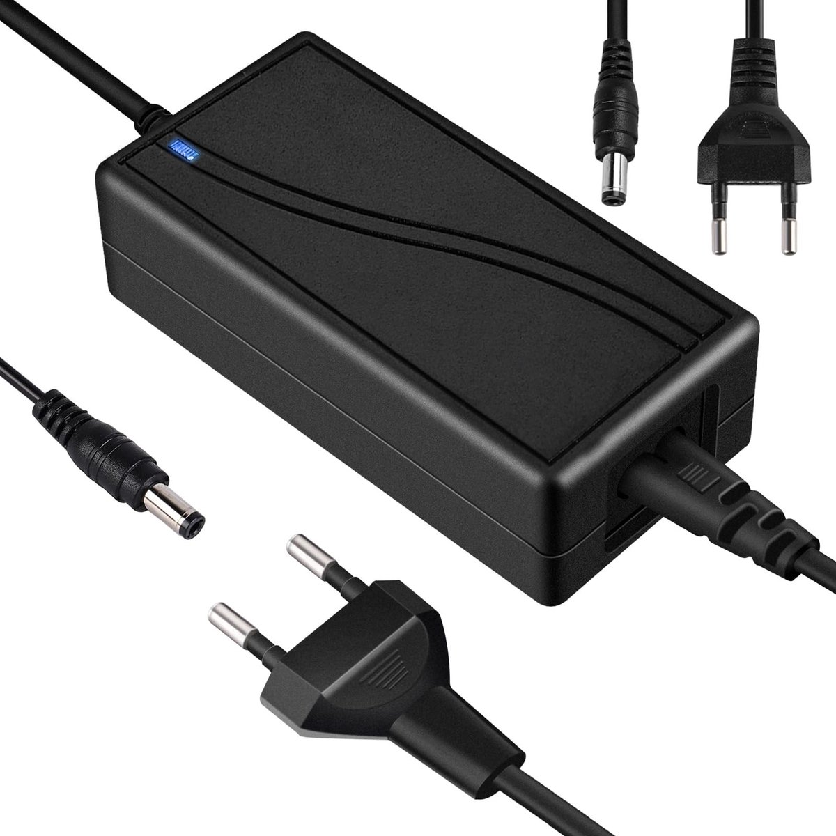 Dailygoods - Dailygoody - Voeding 12V 6A - LED transformator - Compact en energiezuinig - Euro stekker - Stripvoeding voor monitoren - Geschikt voor TV en camerasy...