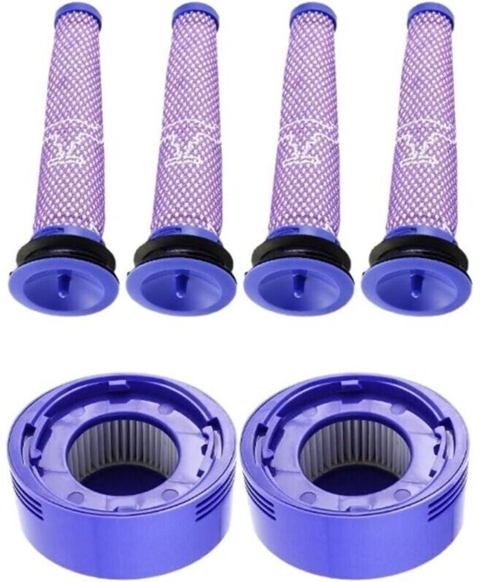 Geschikt voor Dyson V8 en V7 HEPA-filters, wasbare vervangingsonderdelen.