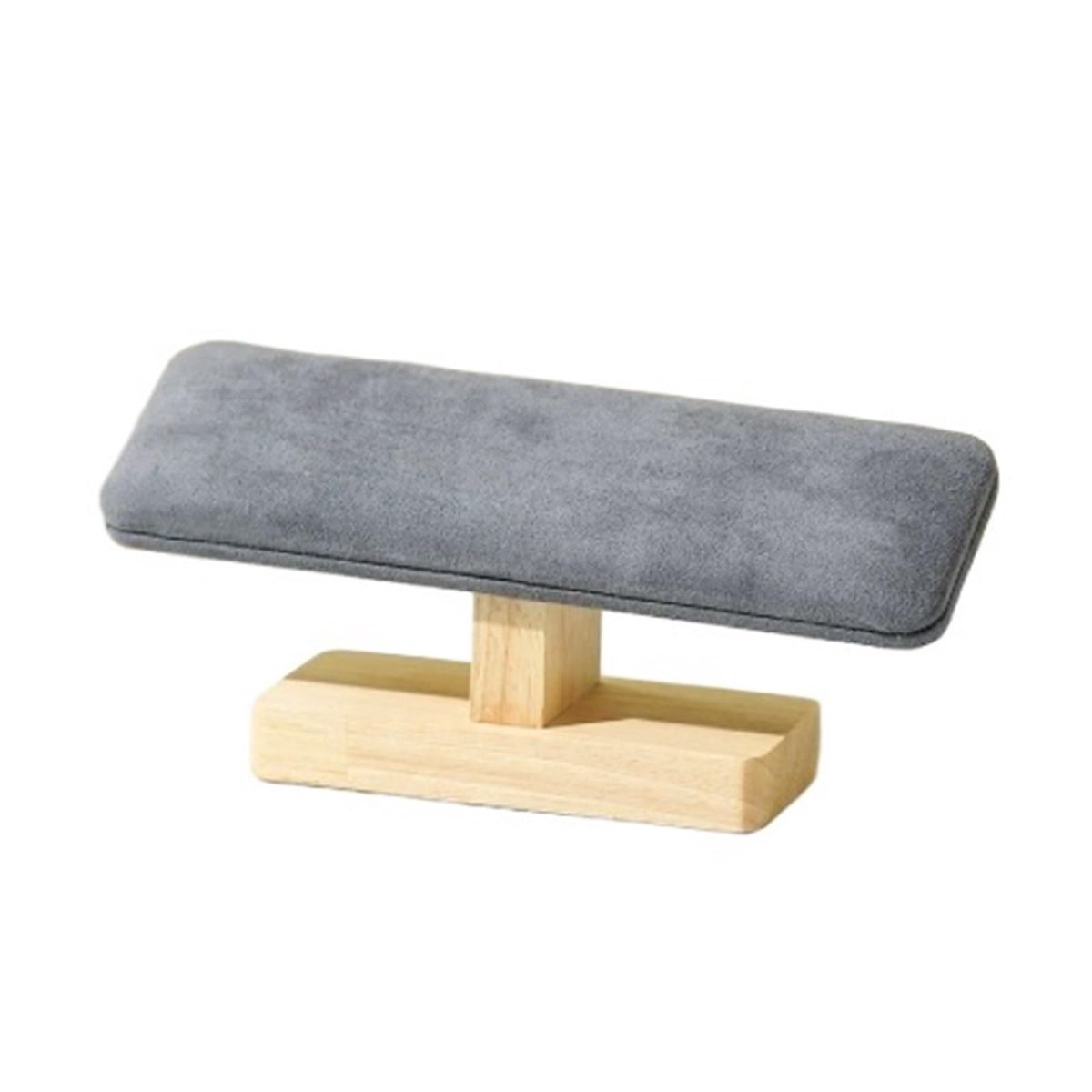Houten armbandenstandaard - Armbandhouder - Houten T-bar horlogestandaard - Opbergtoren voor horloges en sieraden - 1 stuk(Donkergrijs)