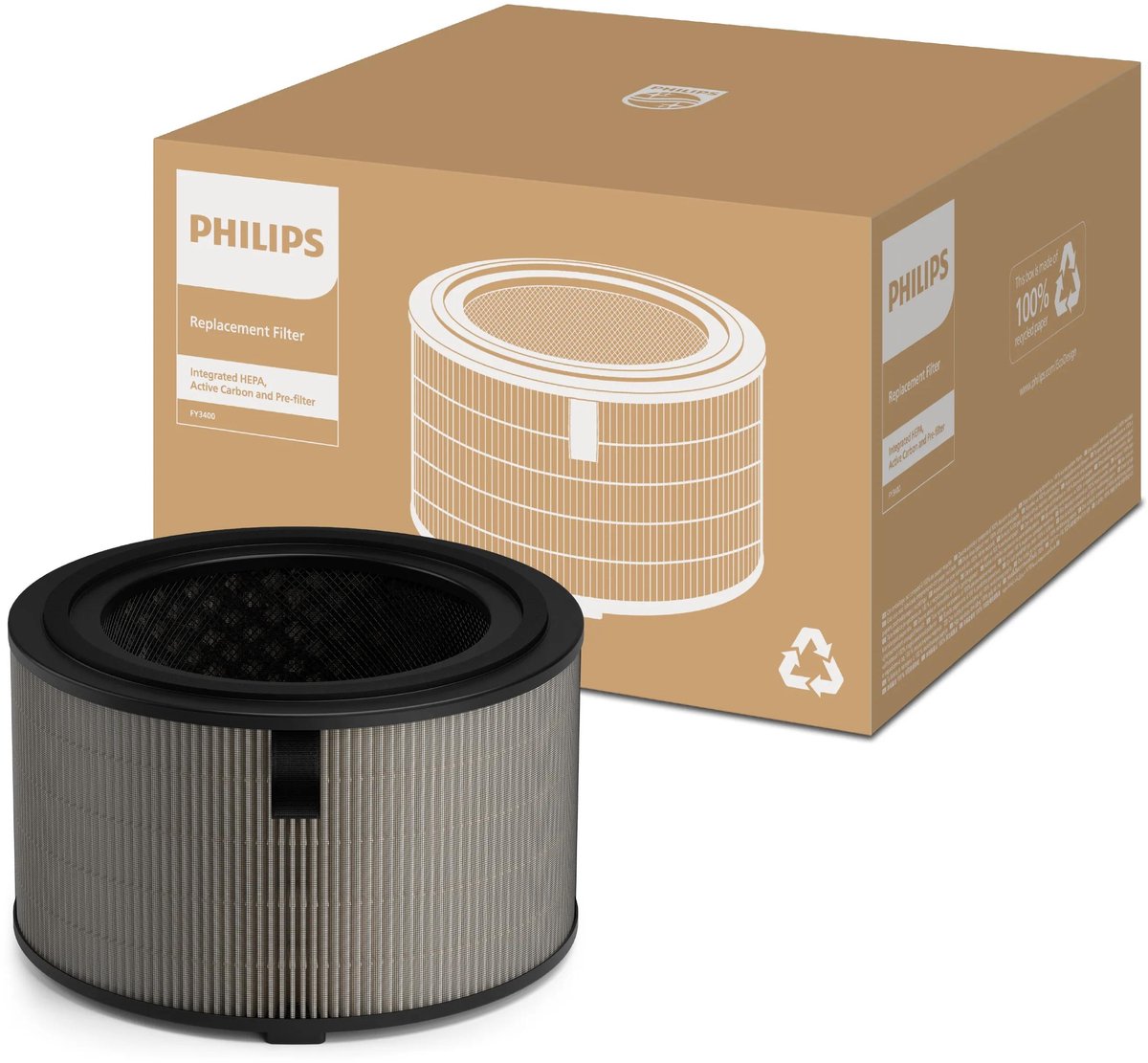 Philips FY3400/30 PureProtect Water 3400 Series HEPA-filter Grijs