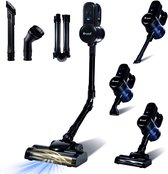 Aspirateur balai Saaf G90M avec fonction serpillière - Ensemble 8 pièces avec manche flexible - 26,5 kPa - Aspirateur sans sac - 200 W - Sans fil - Zwart