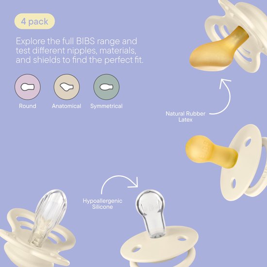 BiBS - Try it Collection - Fopspenen Fase 1 - Sage - 4 stuks van BIBS — afbeelding 2