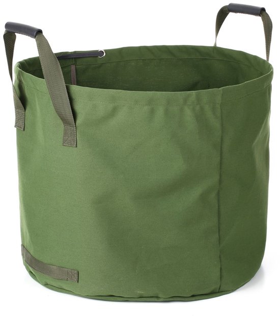 Grote Tuintas - Afvalzak Tuin - Tuinafval Verzamelen - Waterbestendig Canvas - 63 Gallon Capaciteit - Zwart — afbeelding 4