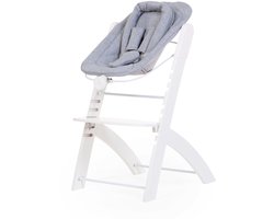 Childhome Evosit Newborn Zitje – Inclusief Jersey Hoes – Wit/Grijs – Voor Evosit & Lambda 3 – Vanaf 0 Maanden