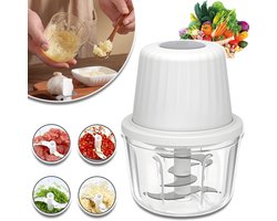 400ml Elektrische Knoflook Hakmolen-6 Messen-Knoflookmolen- Mini-Groentehakmolen-USB Draagbare Groentehakmolen-Uienmolen Keukenmachine Voor Gember, Chili, Fruitvlees