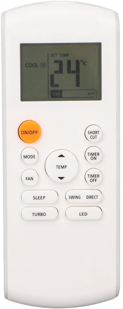 Dailygoods - Dailygoody - Universele Airconditioner Afstandsbediening - Vervangende afstandsbediening - Premium kwaliteit - Handzaam formaat - Geschikt voor versch..
