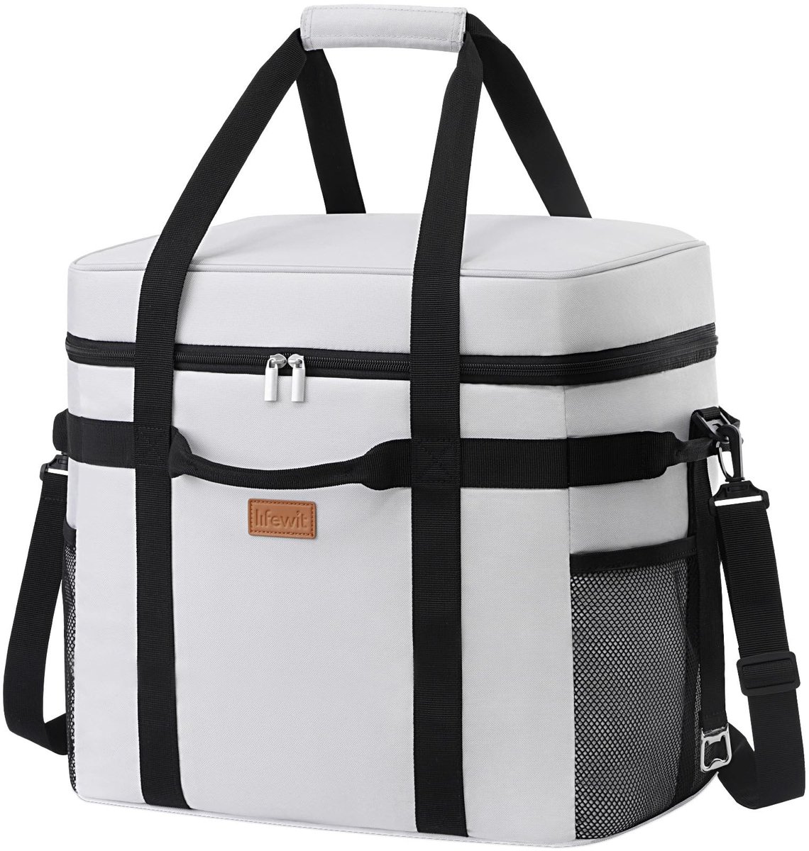 Dailygoods - Dailygoody - Koeltas - Koelbox - Ideaal voor Picknicks - 40 Liter - Draagbare Koeltas - Houdt Eten en Dranken Koud - Zijdegrijs