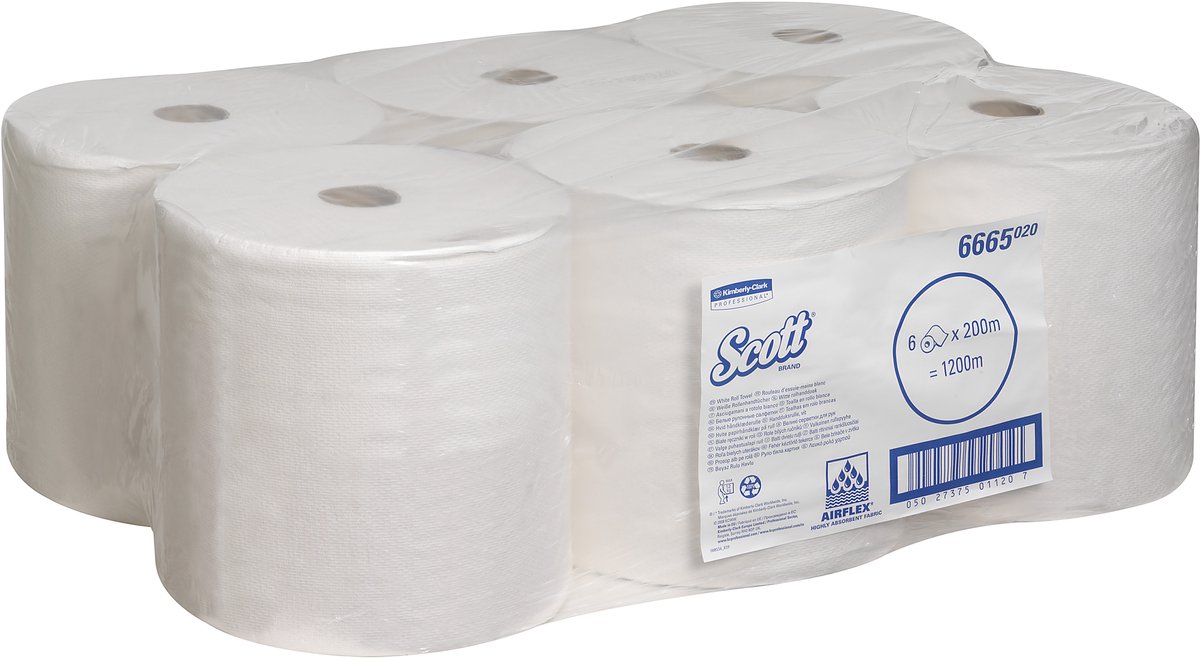 Scott 6665 6st Performance handdoekrollen 1Laags Airflex controlomatic (6665)