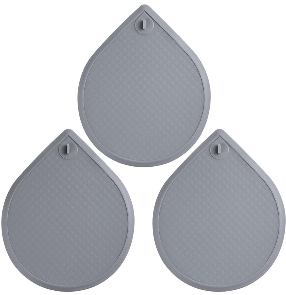 Siliconen afvoerstoppen, 3-pack 15 x 18 cm afvoerbeschermingshoezen, siliconen afvoerstoppen Geschikt voor vloerafvoeren, siliconen wastafelstoppen, universele afvoerstoppen Geschikt voor douches, badkuipen en wastafels (grijs).