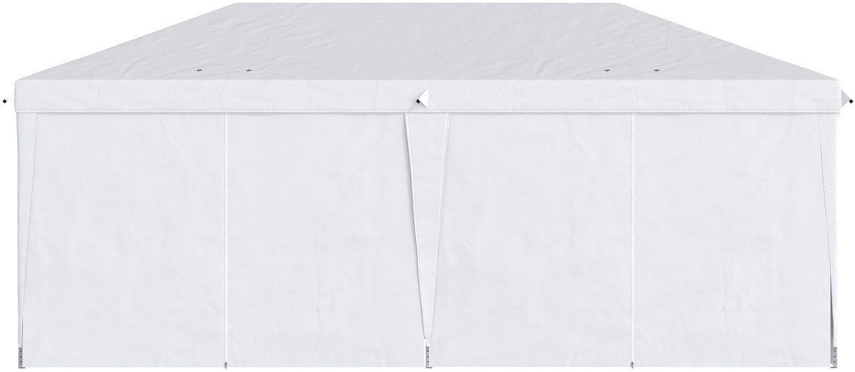 Witte Vouwprieel-UV Bestendig-Afneembaar Gordijn-Buiten 585x295cm