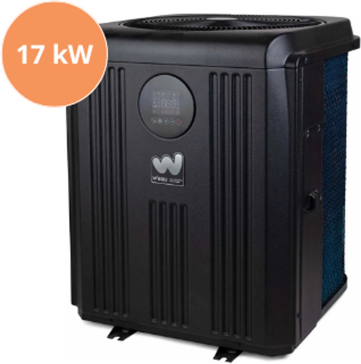W’eau Vertical Full Inverter Zwembad Warmtepomp – 17kW – Energiezuinige Krachtige Verwarming – Verticaal Model (Fluisterstil) – Met Wi-Fi App