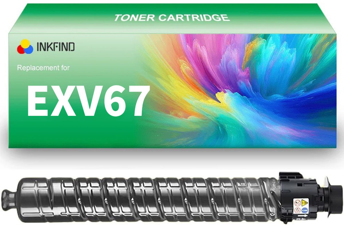 INKFIND EXV67 Zwart tonercartridge (33000 pages) compatibel met Canon C-EXV67H EXV67H C-EXV67 EXV67 Zwart geschikt voor Canon imageRUNNER 2925i/2930i/2945i - 1-pack Zwart
