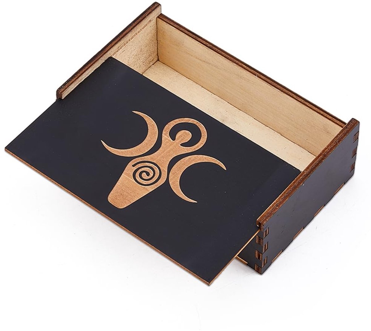 Dailygoods - Houten Tarot Kaartenbox met Godinprint