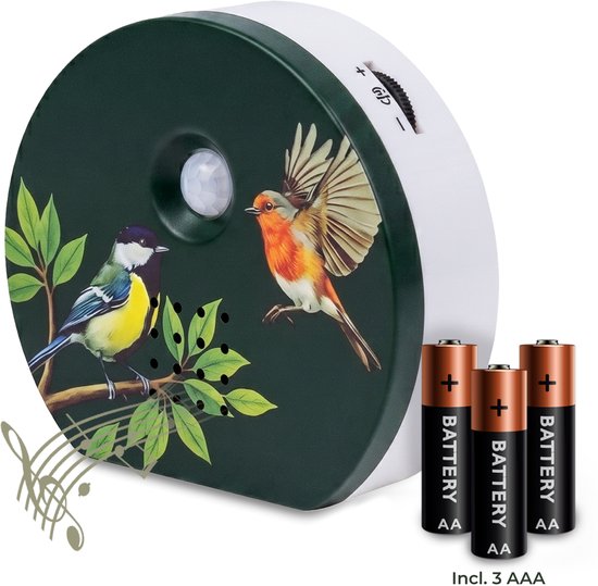 Zwitzyro® Vogelhuisje met Geluid - Huisje met Sensor, Vogelgeluiden & Timer - Bird Box Vogeldoosje voor op WC, Toilet en in Huis - Huisje met Bewegingsmelder - Audio kastje - Relax Geluiden & Fluitende Vogeltjes - Vogel Doosje